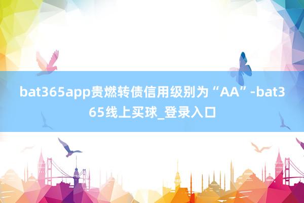 bat365app贵燃转债信用级别为“AA”-bat365线上买球_登录入口