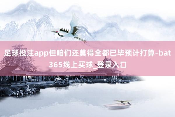 足球投注app但咱们还莫得全都已毕预计打算-bat365线上买球_登录入口
