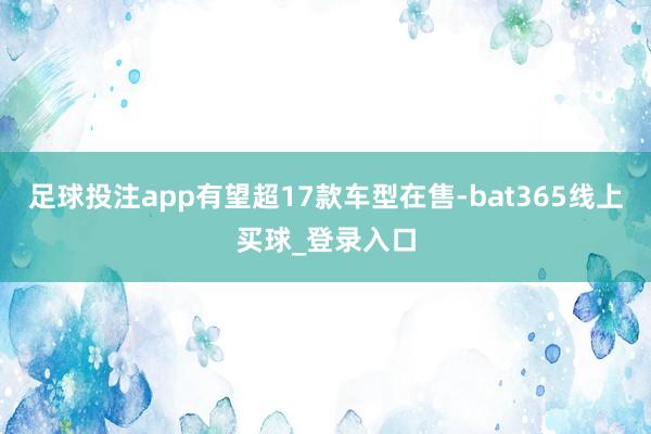 足球投注app有望超17款车型在售-bat365线上买球_登录入口